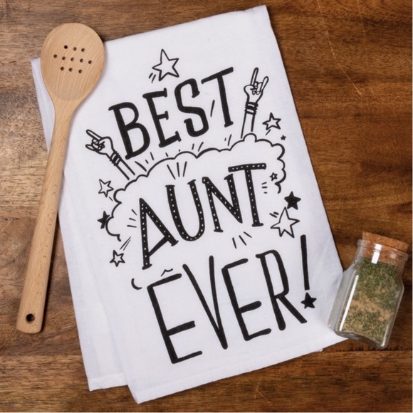 Best Aunt Ever kitchen towel tea towel, new with tags, 28” x 28” - Picture 2 of 16